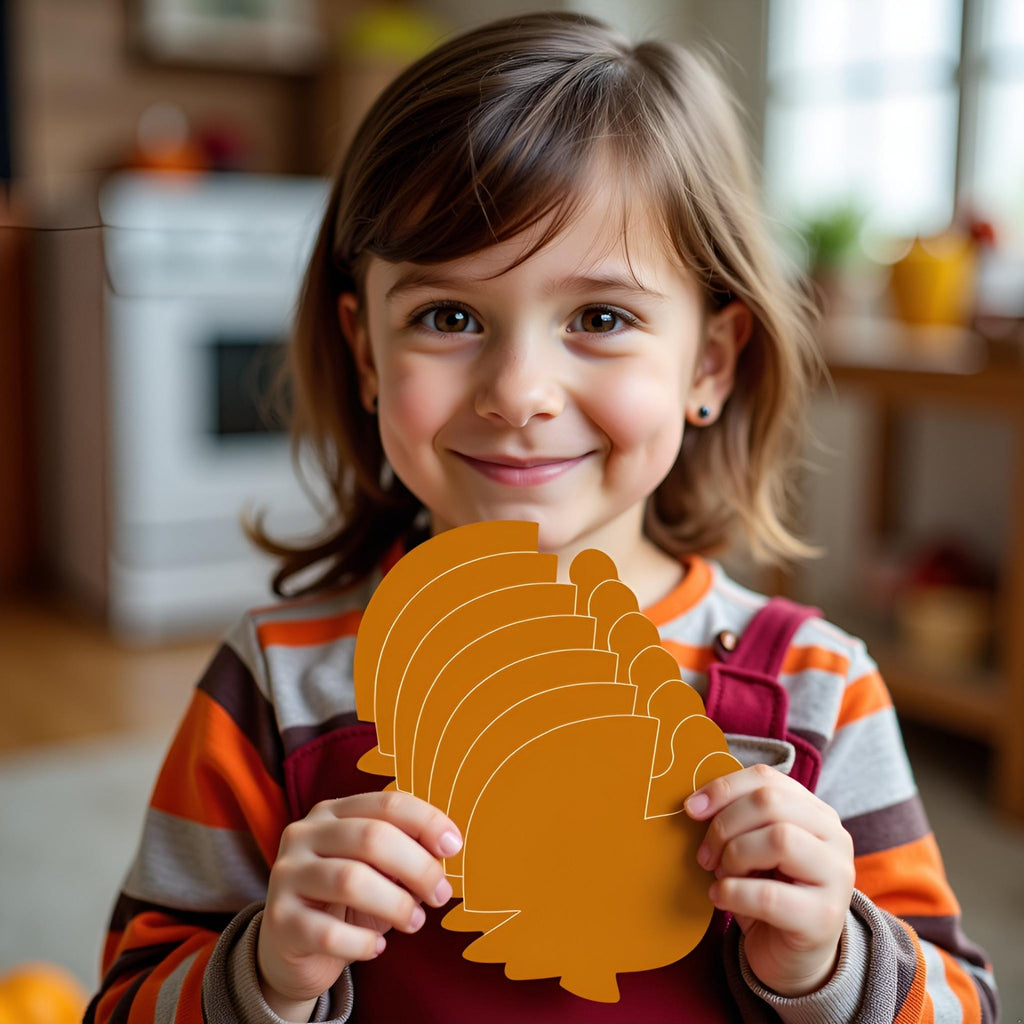 SHAPES ETC.  124 Pcs Thanksgiving Turkey Large Assorted Color Cut-Outs - 5.5in