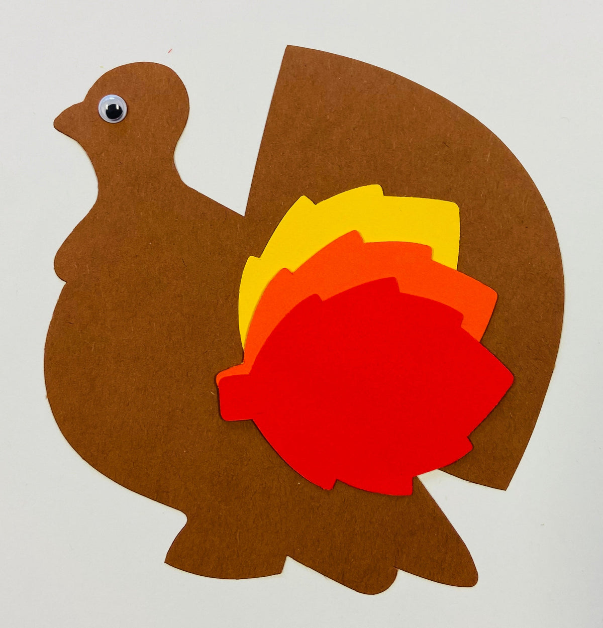 SHAPES ETC.  Thanksgiving Turkey Large Assorted Color Cut-Outs - 5.5in