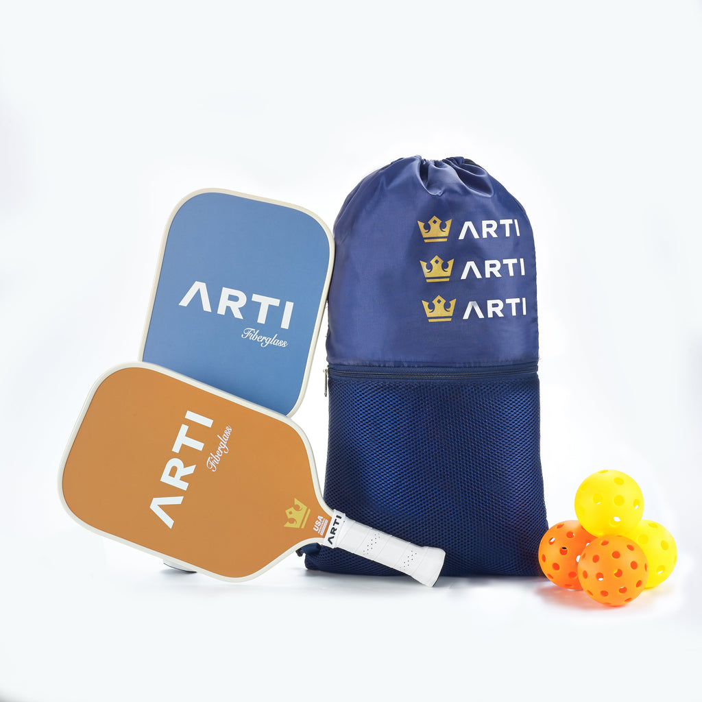 Pickleball Gift Set for 2: 2 Paddles, 4 Balls + Carry Bag | ARTI "Horizon Duo" Beginner Starter Set, USA Pickleball Approved