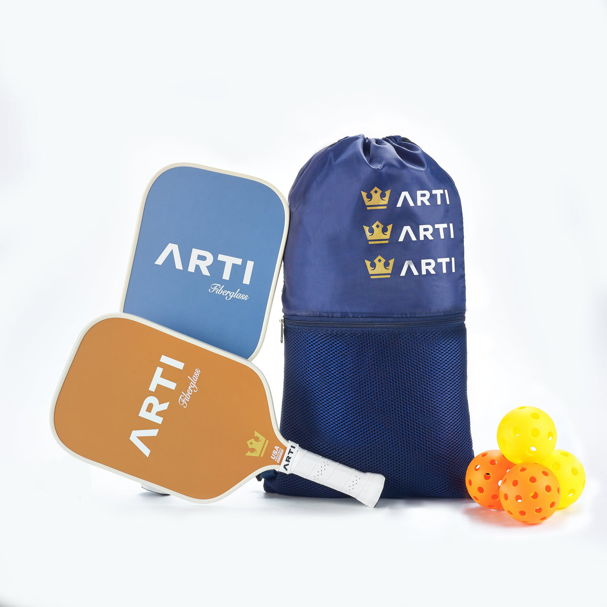 Pickleball Gift Set for 2: 2 Paddles, 4 Balls + Carry Bag | ARTI "Horizon Duo" Beginner Starter Set, USA Pickleball Approved