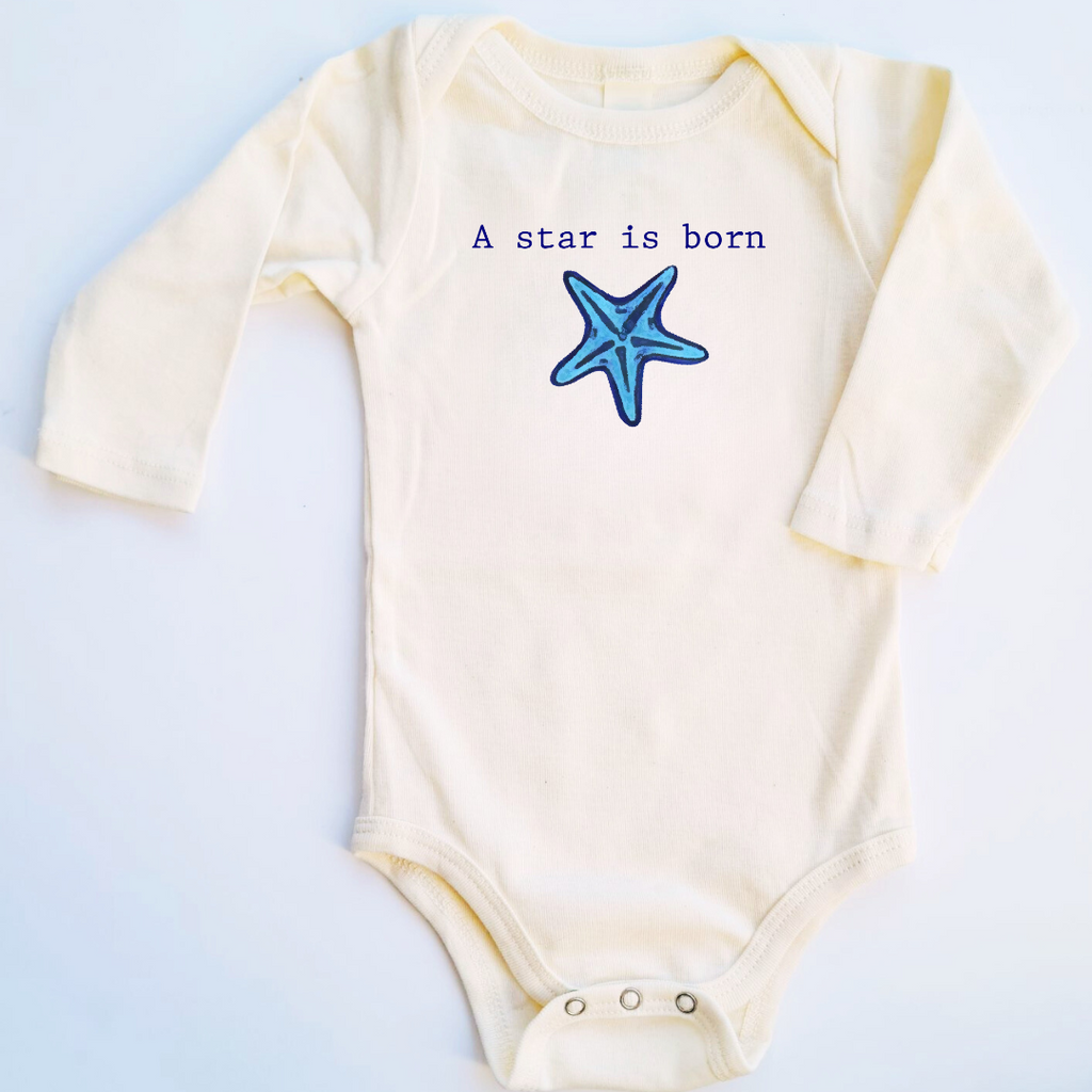 A Star Is Born Long Sleeve Romper & hat Gift Set
