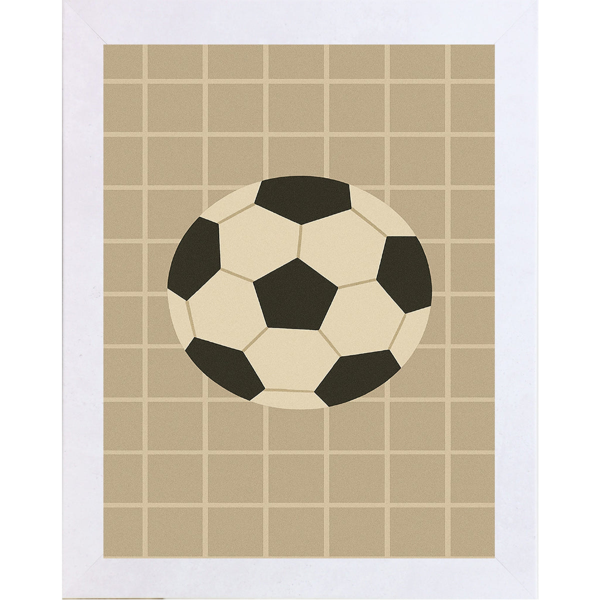 Soccer Ball Wall Art – Minimalist Soccer Decor for Kids Room, Sports Nursery or Soccer Lovers (SB213)