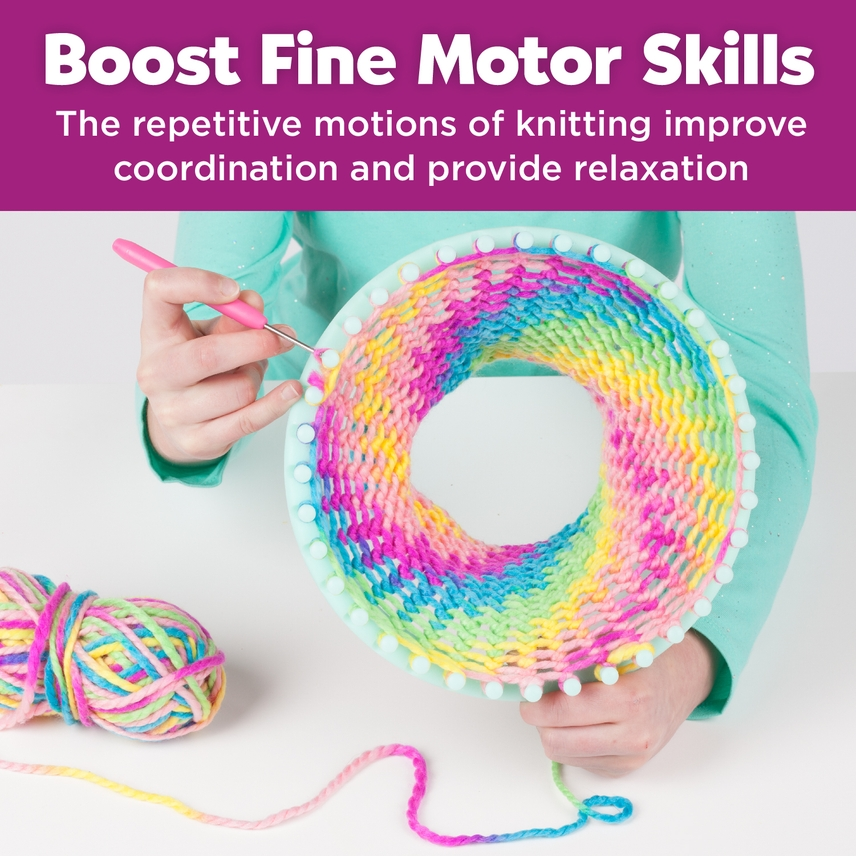 Educational Quick Knit Loom Kit – Beginner Knitting, Math & Fine Motor Skills