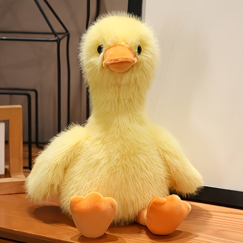 Cute Duck Plush Toy - Super Soft Cartoon Stuffed Animal (Yellow, Pink, White, Black) - Polyester Gift for Kids, Halloween & Christmas