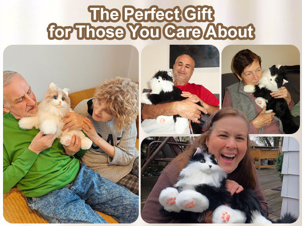 Percy Essential – Lifelike Interactive Robot Cat Companion for Seniors
