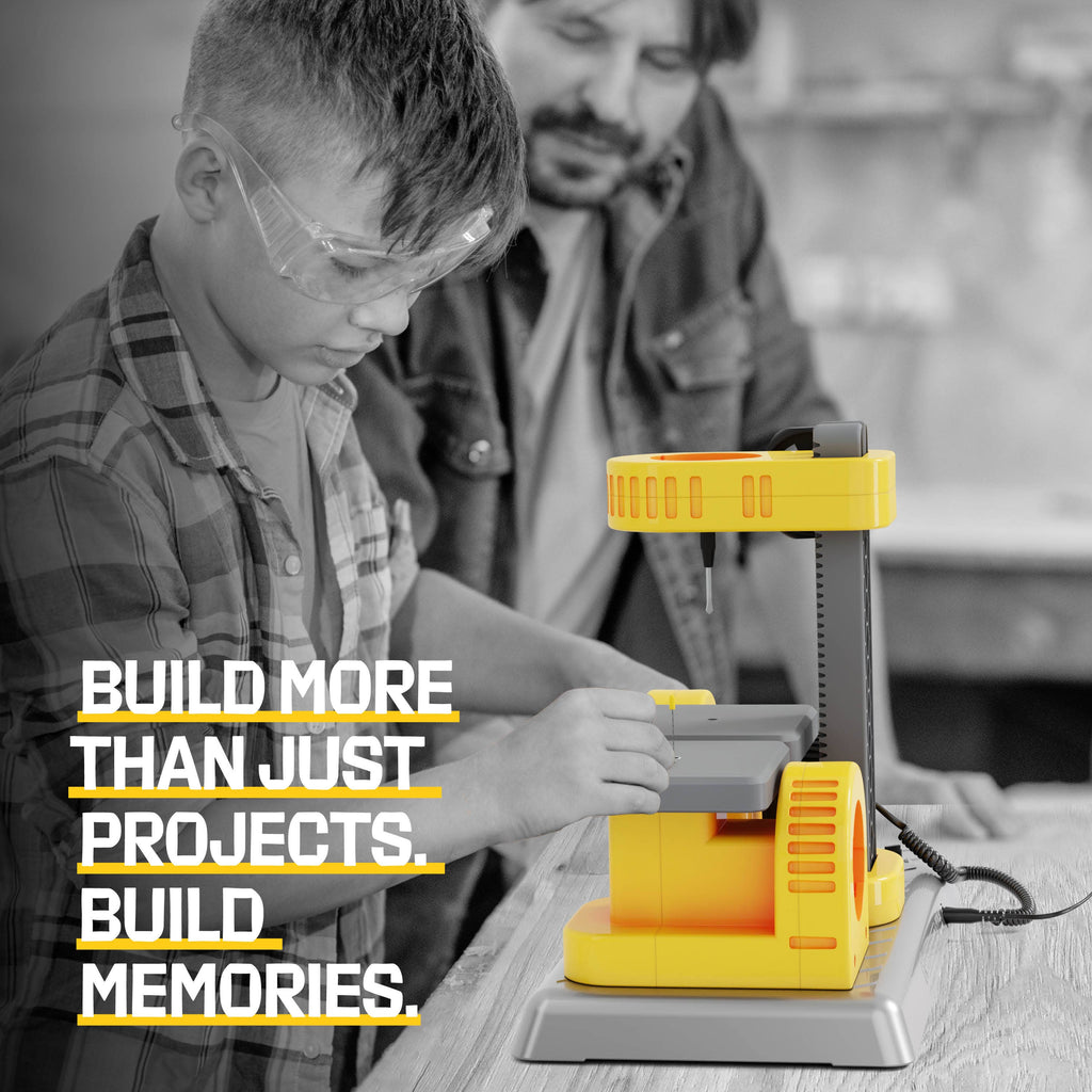 3-in-1 Woodworking Station for Kids Real Construction Tools