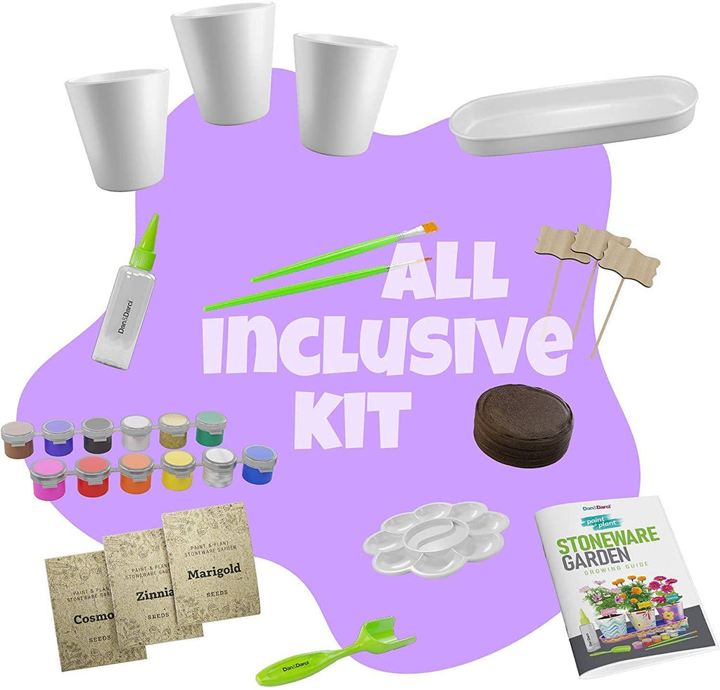 Paint & Plant Stoneware Flower Gardening Kit