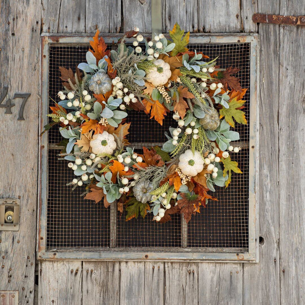 Autumn Pumpkin Frost Leaf Garland Home Decor