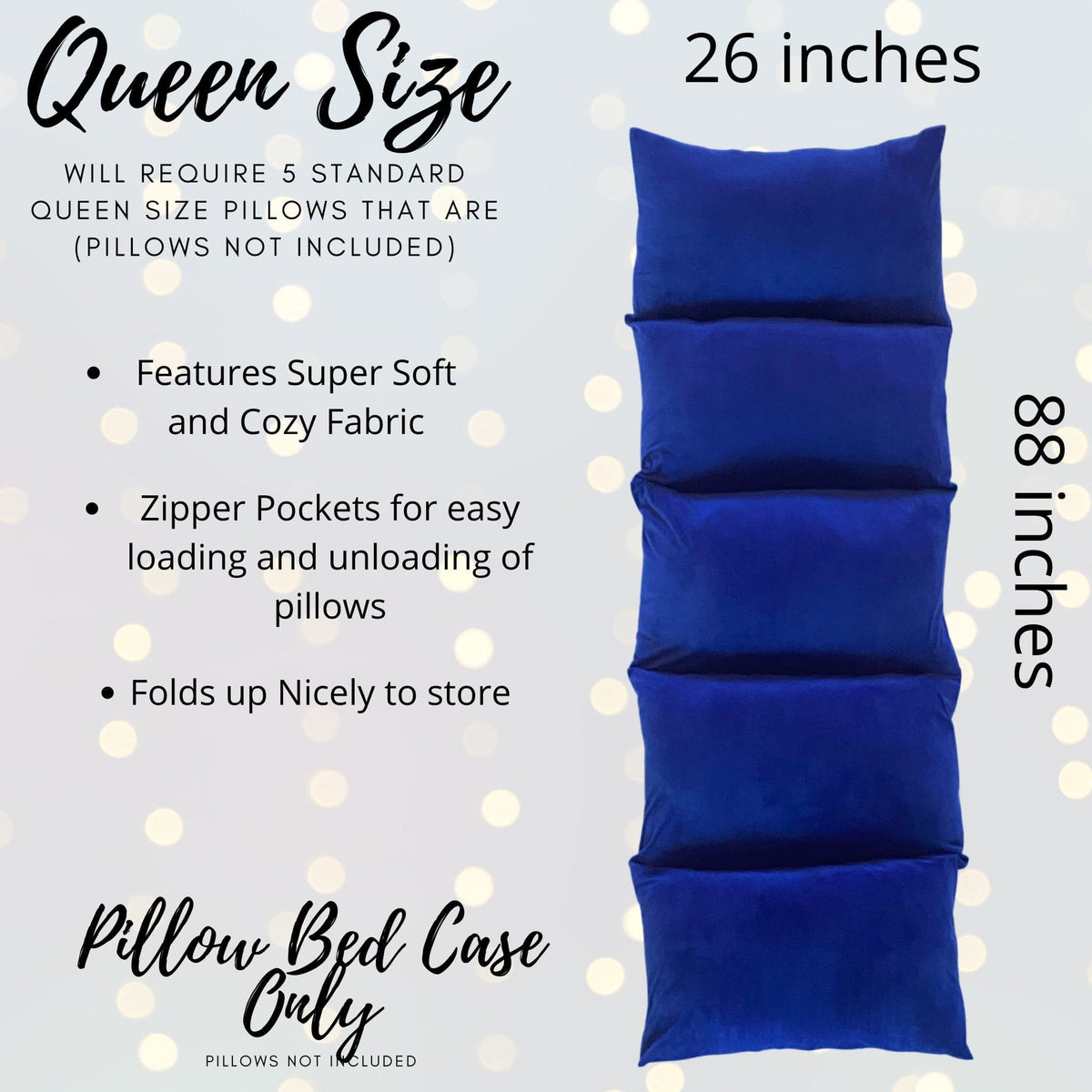 Blue Pillow Bed, kids pillow bed floor lounger case