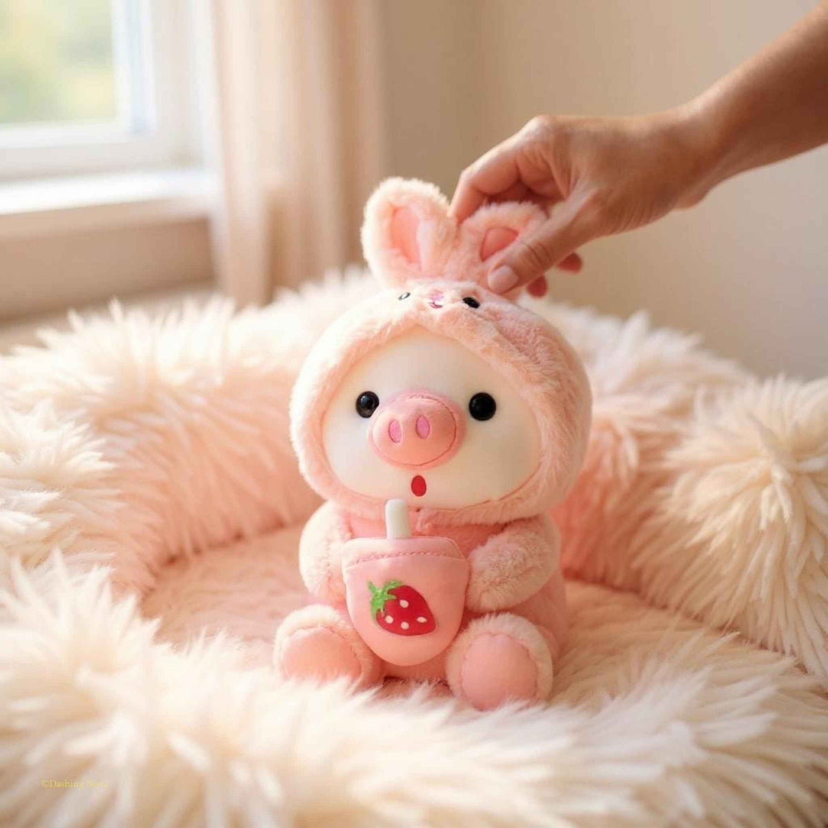 Pig Boba Plush Toy Cute Bubble Tea Stuffed Animal for Kids