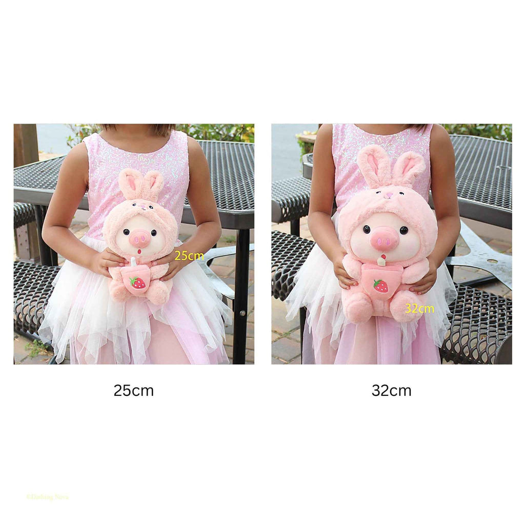 Pig Boba Plush Toy Cute Bubble Tea Stuffed Animal for Kids
