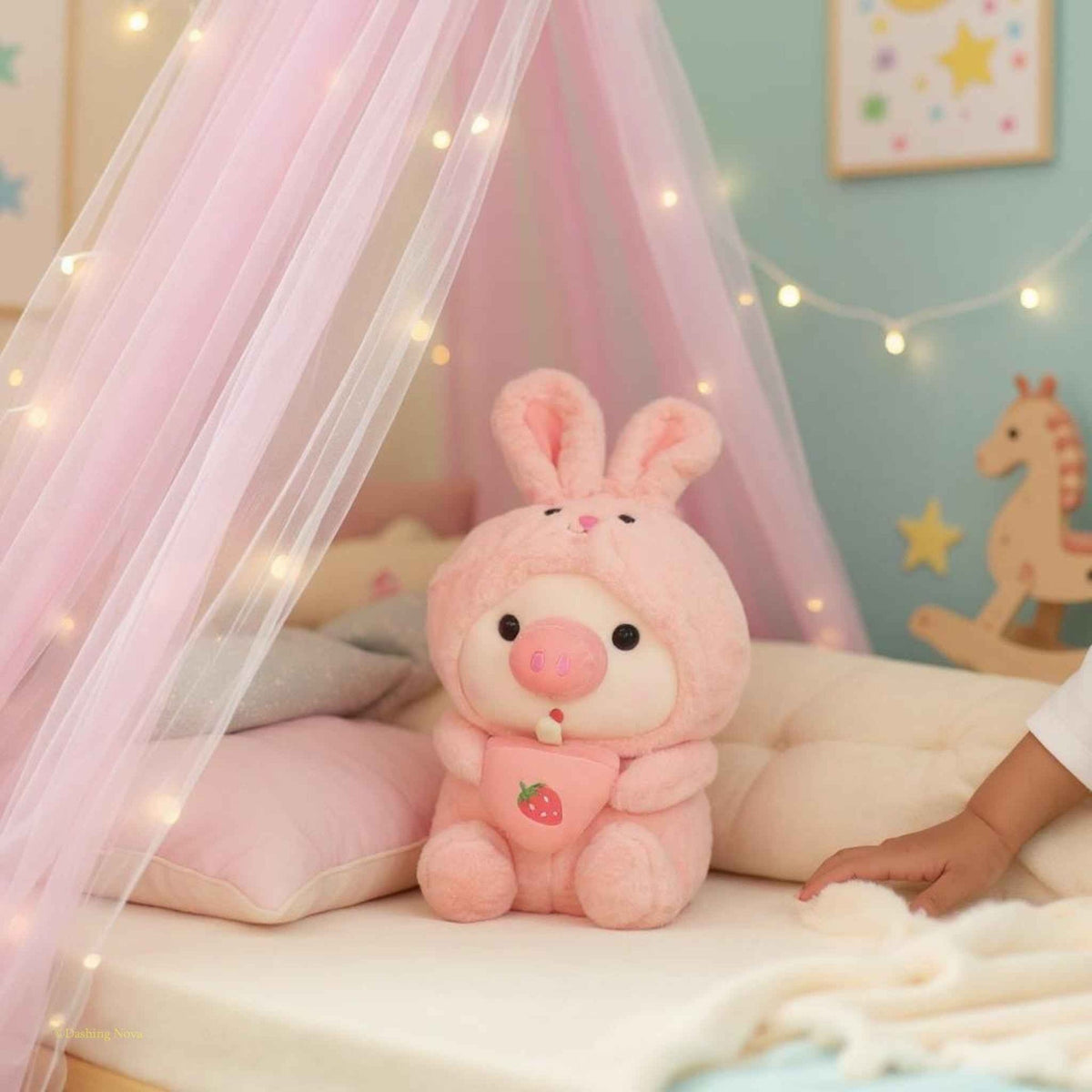 Pig Boba Plush Toy Cute Bubble Tea Stuffed Animal for Kids
