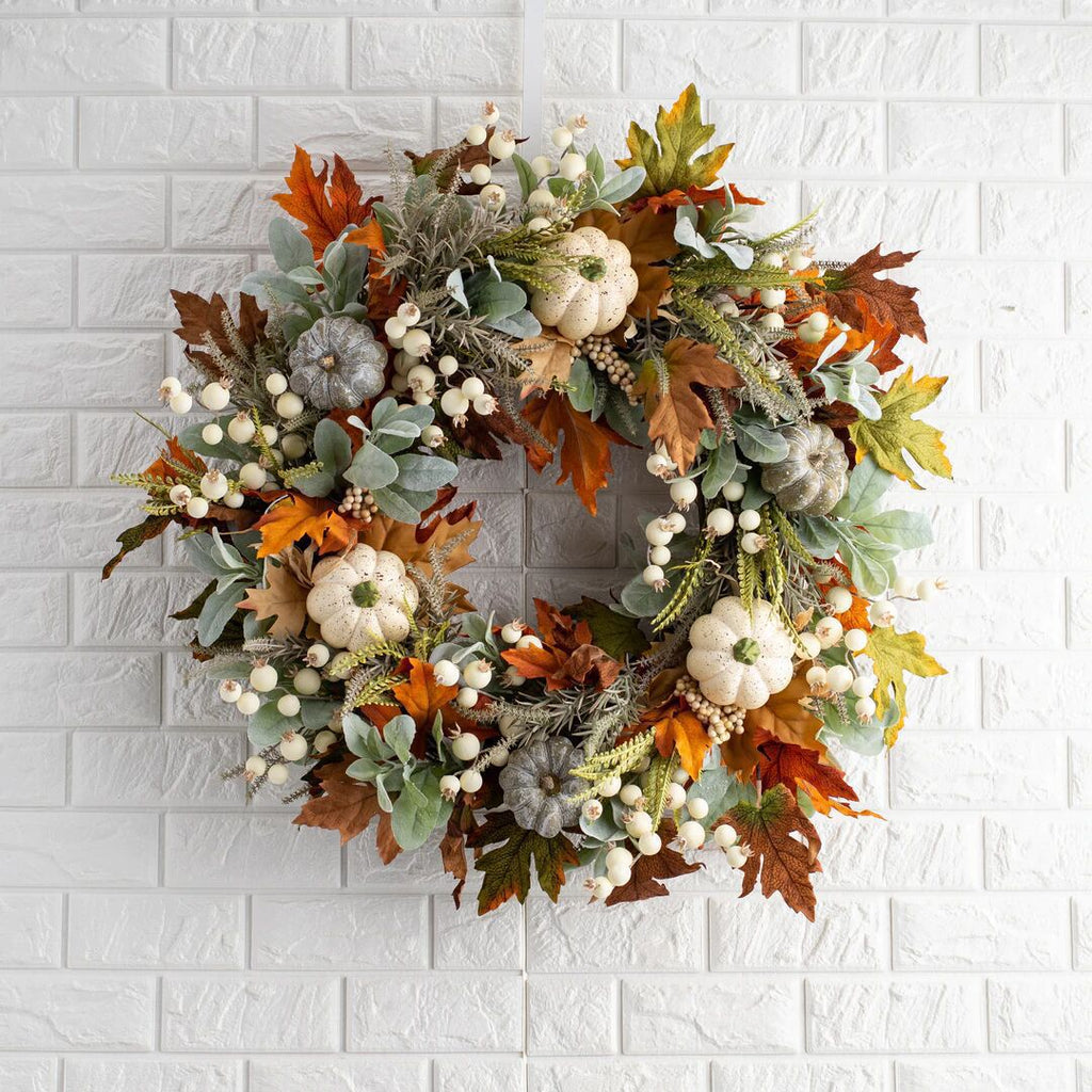 Thanksgiving Autumn Frost Leaf Pumpkin Simulation Garland Props Home Decor