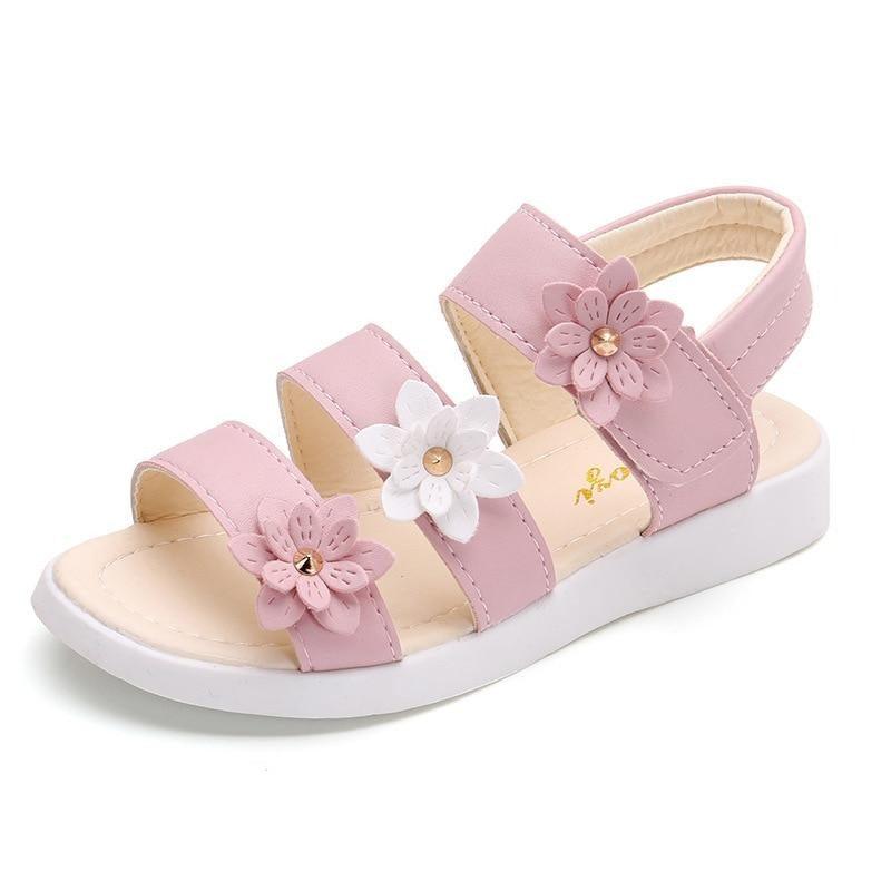 Girls' Flower Open-Toe Sandals