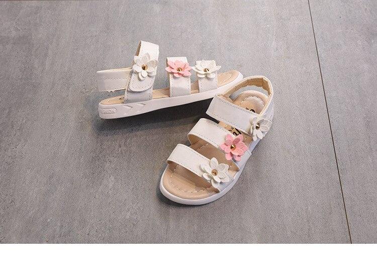 Girls' Flower Open-Toe Sandals