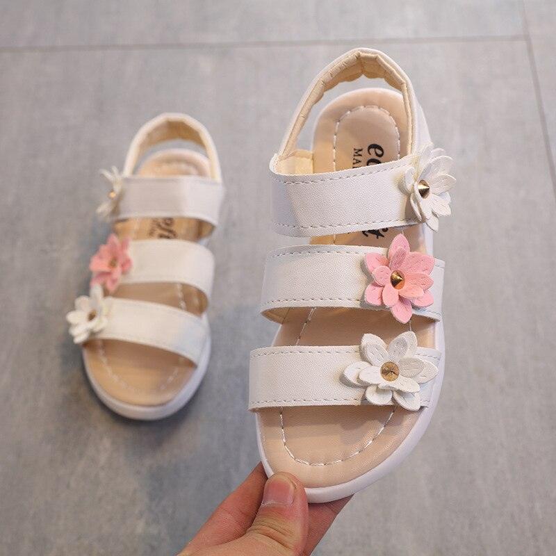 Girls' Flower Open-Toe Sandals