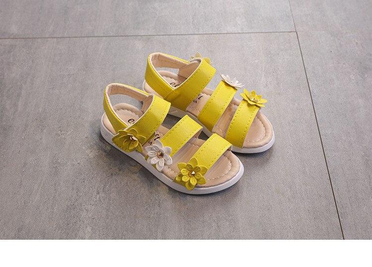 Girls' Flower Open-Toe Sandals