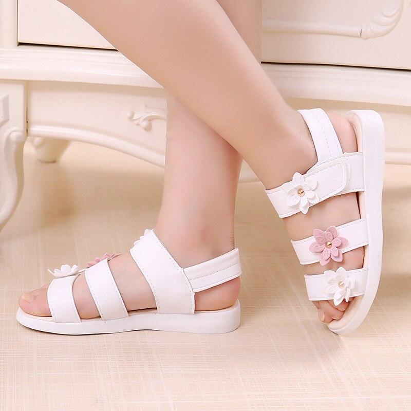 Girls' Flower Open-Toe Sandals