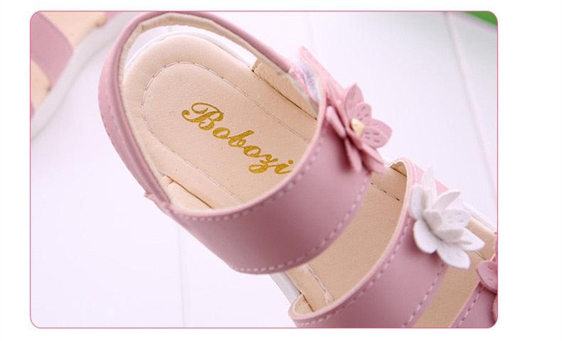 Girls' Flower Open-Toe Sandals