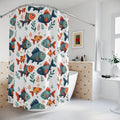 DipaliZ Fish Shower Curtain Underwater Oasis Colorful Fabric