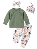 Complete Four-Piece Fall and Winter Set for Baby Girls | 3-6 Months - # BAAA51210084