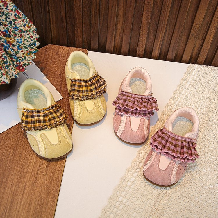 Girls' Retro-Style Casual Sneakers