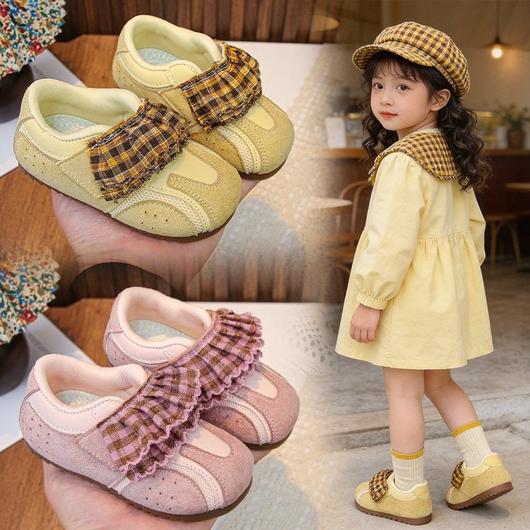 Girls' Retro-Style Casual Sneakers