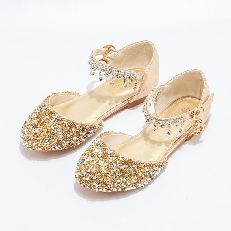 Girls' Sparkling Dress Shoes in Pink and Silver