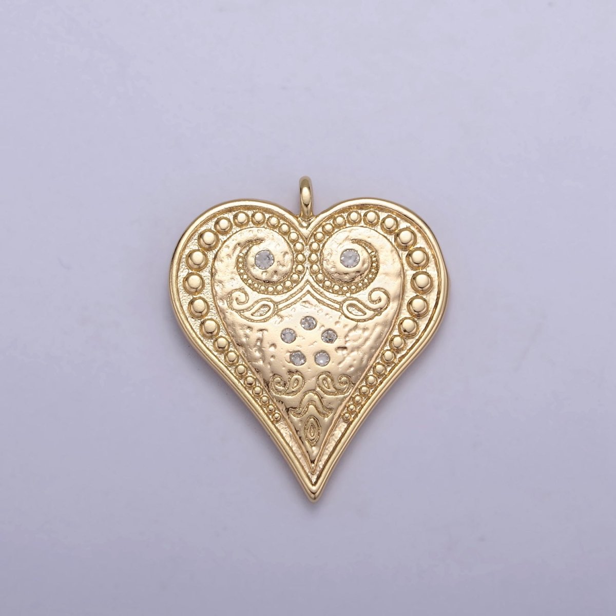Dainty Gold Filled Heart Charm Swirl Heart Pendant for Valentine Jewelry Inspired N-413