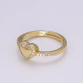 Dainty Heart ring, delicate ring, tiny heart ring, minimalist heart Jewelry, trendy heart ring Micro Pave Cz Heart Ring for Valentine Gift R286