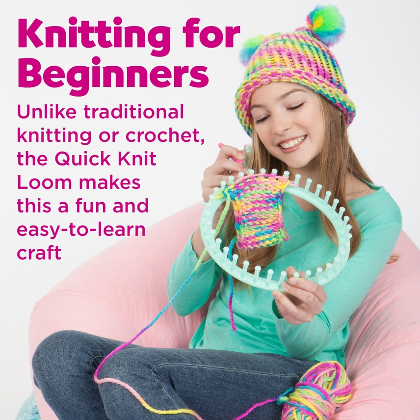 Educational Quick Knit Loom Kit – Beginner Knitting, Math & Fine Motor Skills