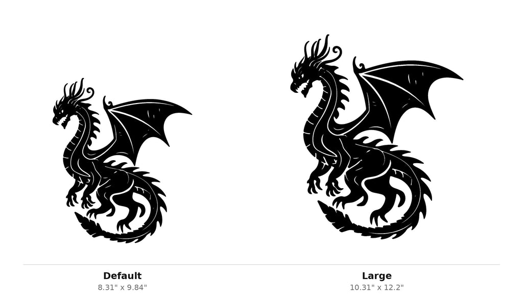 Dragon Wall Art — Winged Dragon Silhouette | 2 Sizes