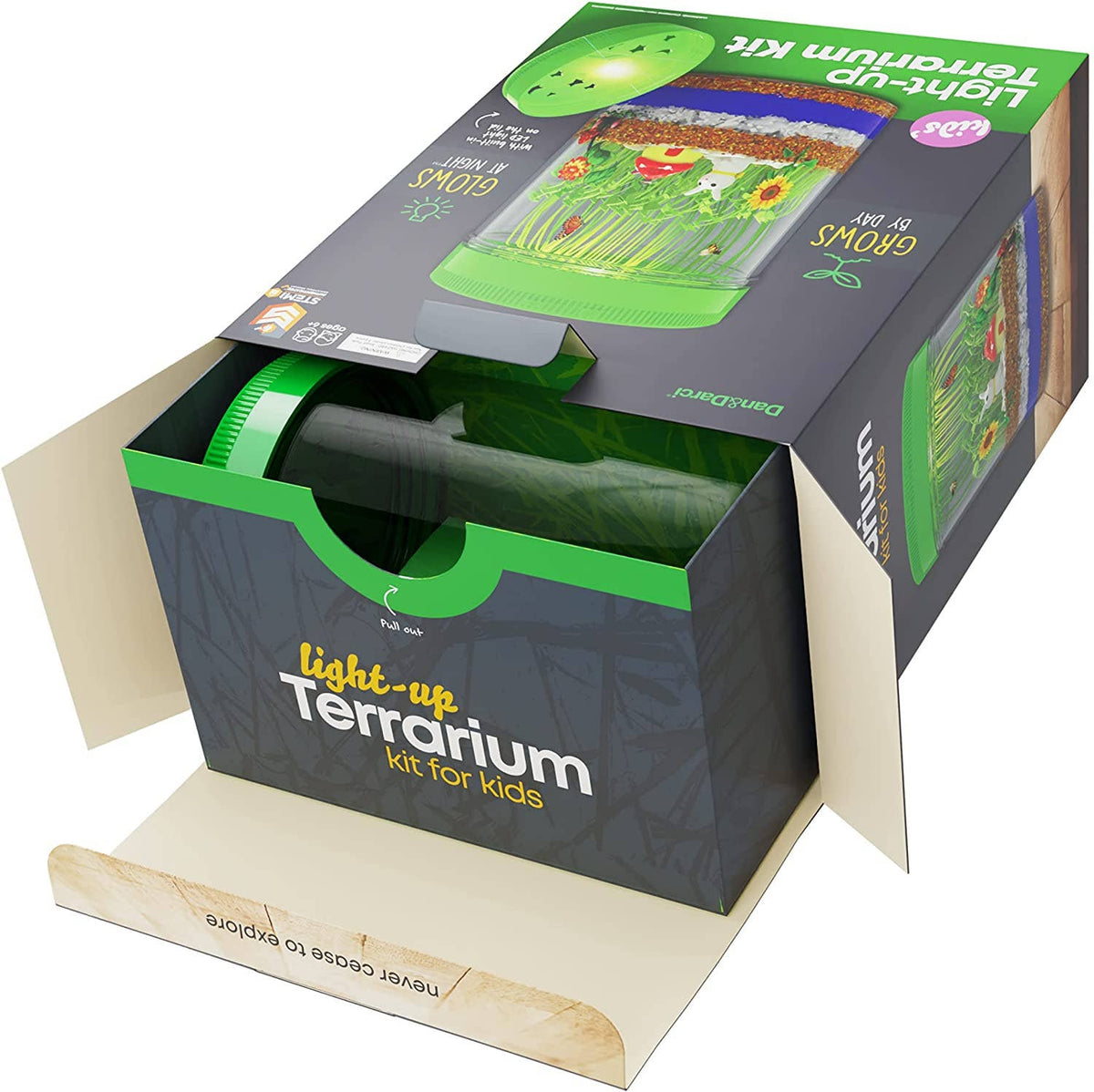 Light-Up Terrarium STEM Science Kit – Build & Grow Your Own Illuminated Mini Garden