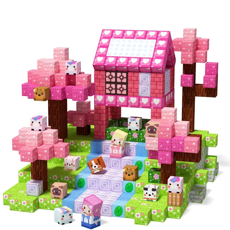 100pcs Magnetic Princess Building Blocks Module World STEM Set