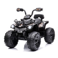 Electric Kids ATV Ride On Car with Music and LED Lights - Black 4-Wheeler for Outdoor Fun