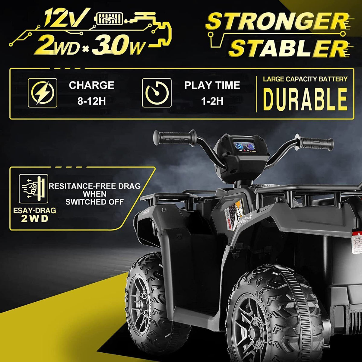 Electric 4-Wheel ATV Ride-On Car for Kids Ages 3 and Up - Fun Toy Vehicle for Children