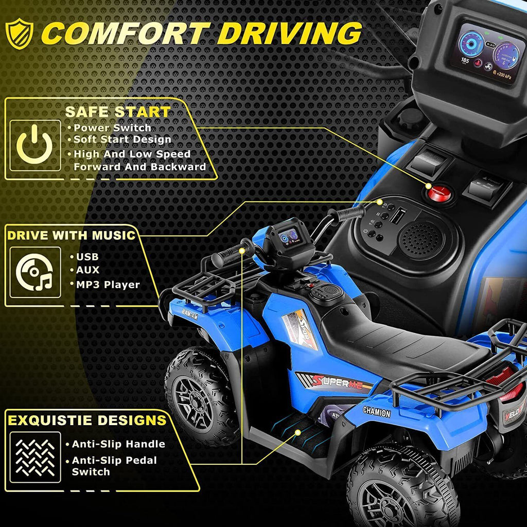 Electric 4-Wheel ATV Ride-On Car for Kids Ages 3 and Up - Fun Toy Vehicle for Children