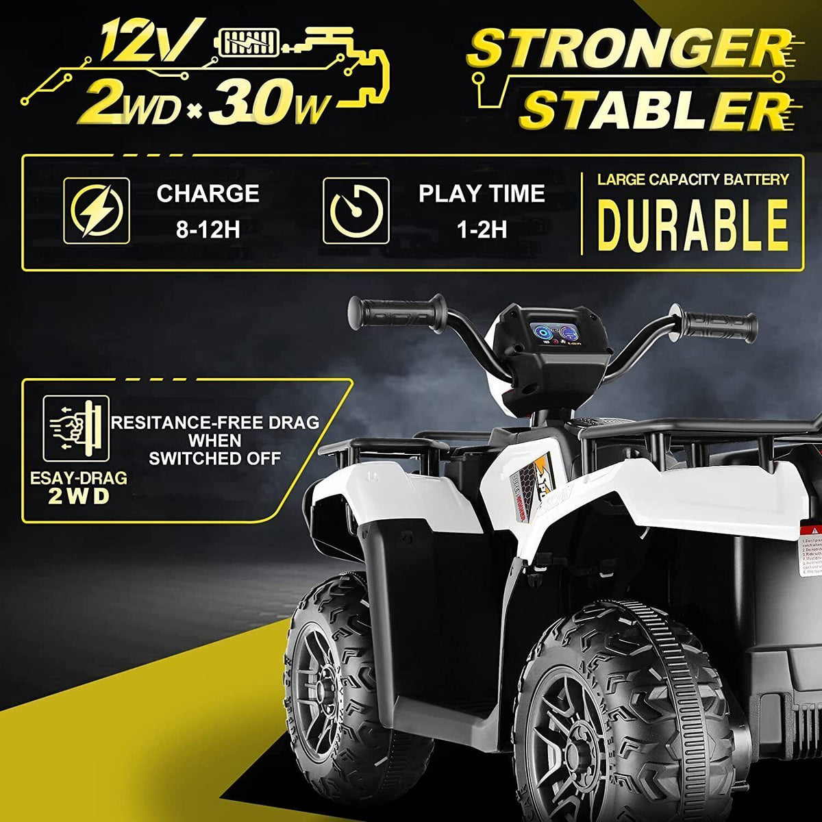Electric 4-Wheel ATV Ride-On Car for Kids Ages 3 and Up - Fun Toy Vehicle for Children