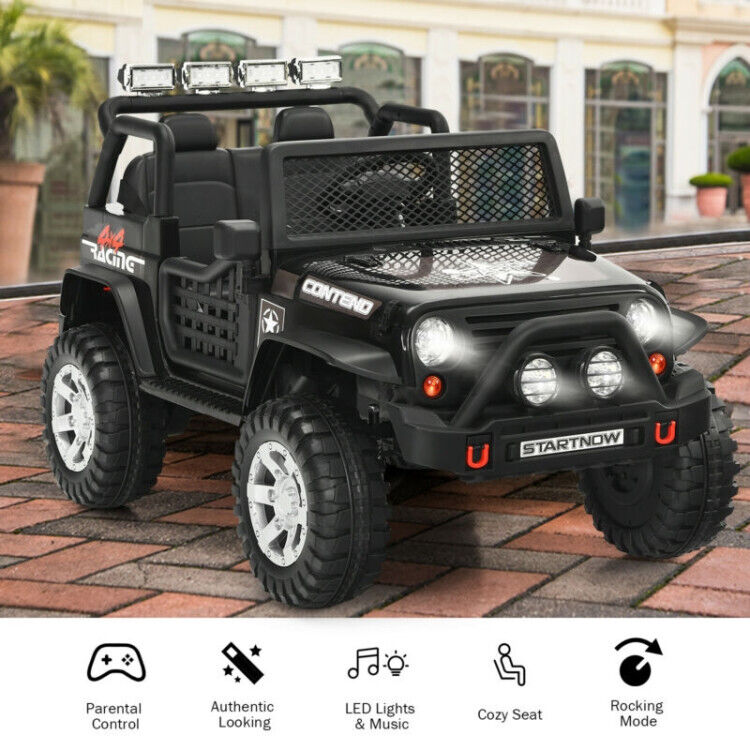 Electric Ride-On Truck for Kids with Remote Control, Lights, and Music - Perfect for Outdoor Fun!