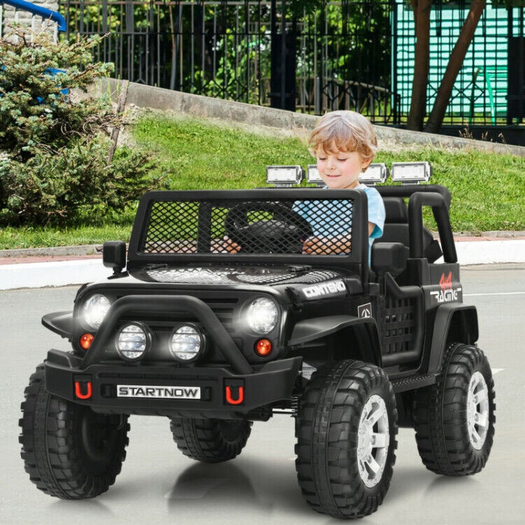 Electric Ride-On Truck for Kids with Remote Control, Lights, and Music - Perfect for Outdoor Fun!