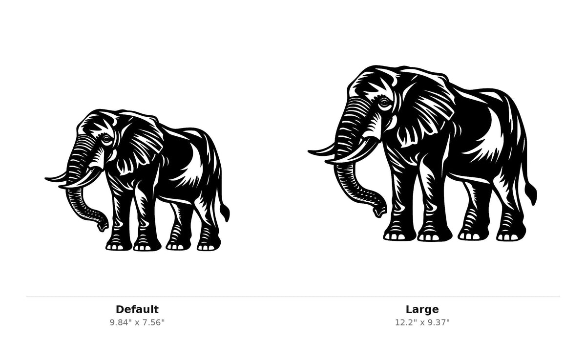 Elephant Wall Art — Safari Animal Silhouette