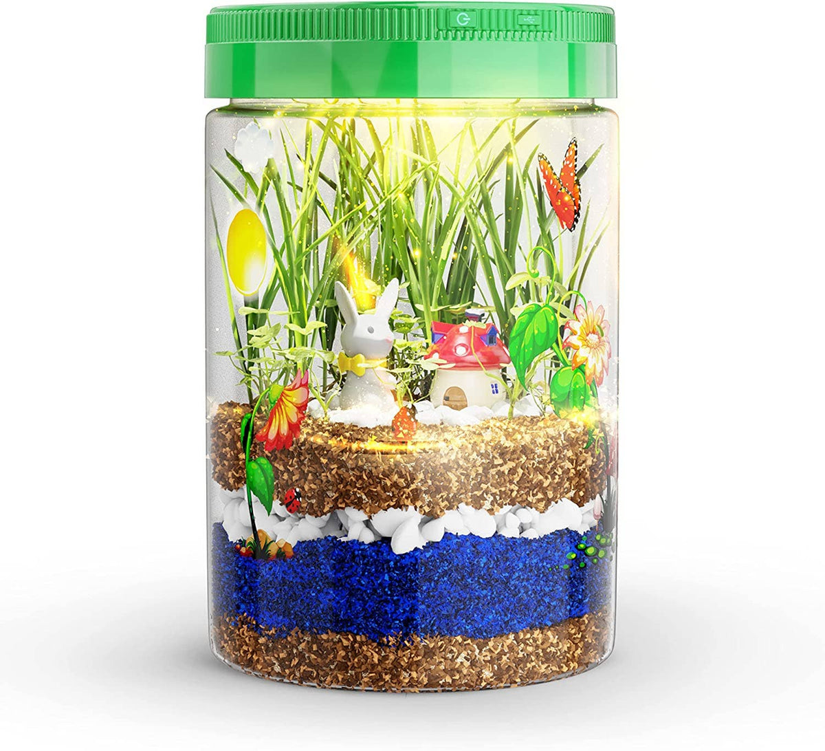 Light-Up Terrarium STEM Science Kit – Build & Grow Your Own Illuminated Mini Garden