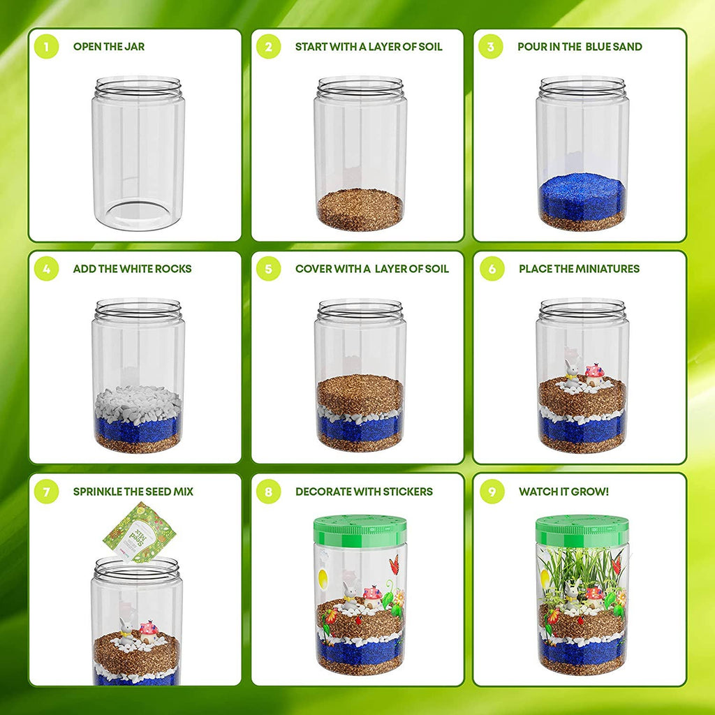 Light-Up Terrarium STEM Science Kit – Build & Grow Your Own Illuminated Mini Garden