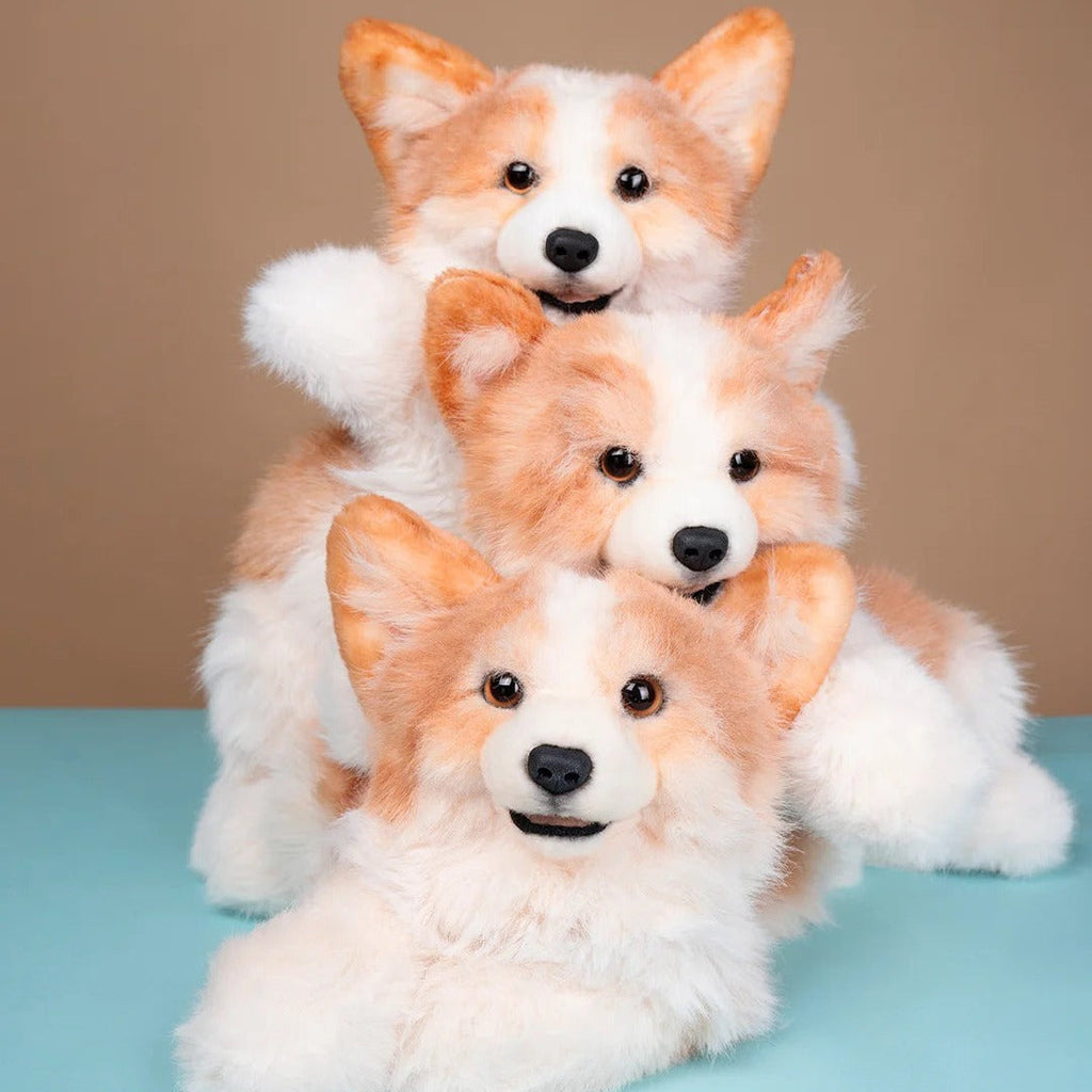 2.2lbs Corgi Dog Plush – Handmade Realistic Weighted for Dog Lovers & Kids