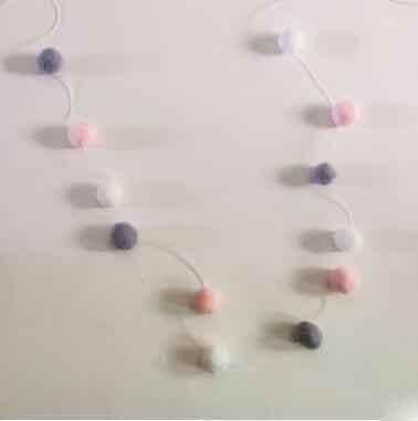 Felt Ball String Ornament Girls Room Decor Hair Ball Hanging Garland Handmade Pendant  For Nursery Decor Garland Pom Nordic Style Kids Decoration For Wall Christmas Tree Decoration