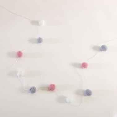 Felt Ball String Ornament Girls Room Decor Hair Ball Hanging Garland Handmade Pendant  For Nursery Decor Garland Pom Nordic Style Kids Decoration For Wall Christmas Tree Decoration