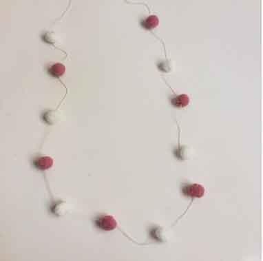 Felt Ball String Ornament Girls Room Decor Hair Ball Hanging Garland Handmade Pendant  For Nursery Decor Garland Pom Nordic Style Kids Decoration For Wall Christmas Tree Decoration