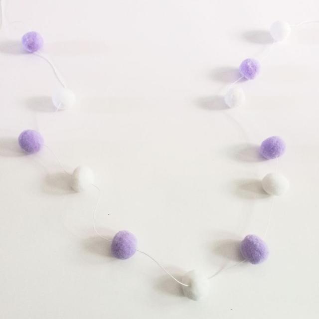 Felt Ball String Ornament Girls Room Decor Hair Ball Hanging Garland Handmade Pendant  For Nursery Decor Garland Pom Nordic Style Kids Decoration For Wall Christmas Tree Decoration