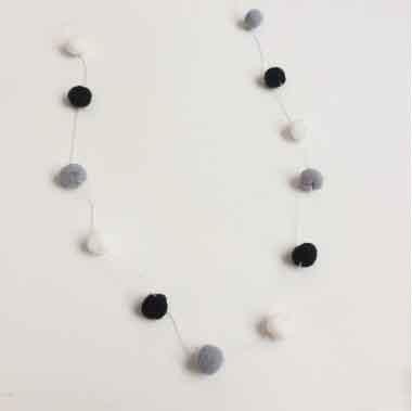 Felt Ball String Ornament Girls Room Decor Hair Ball Hanging Garland Handmade Pendant  For Nursery Decor Garland Pom Nordic Style Kids Decoration For Wall Christmas Tree Decoration