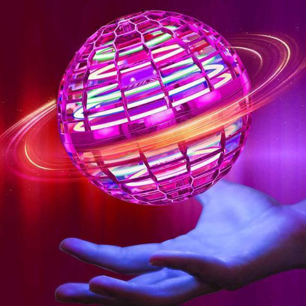 LED Flying Spinner Orb Ball Mini Drone Toy